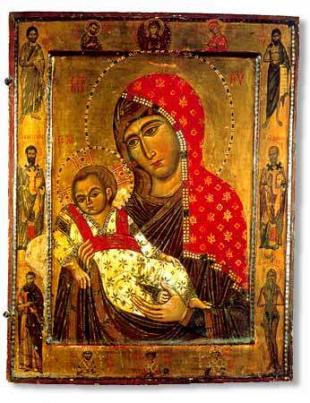 Богородица Акафистная-0153_Недреманное око Византия, 2-я пол. 13 в